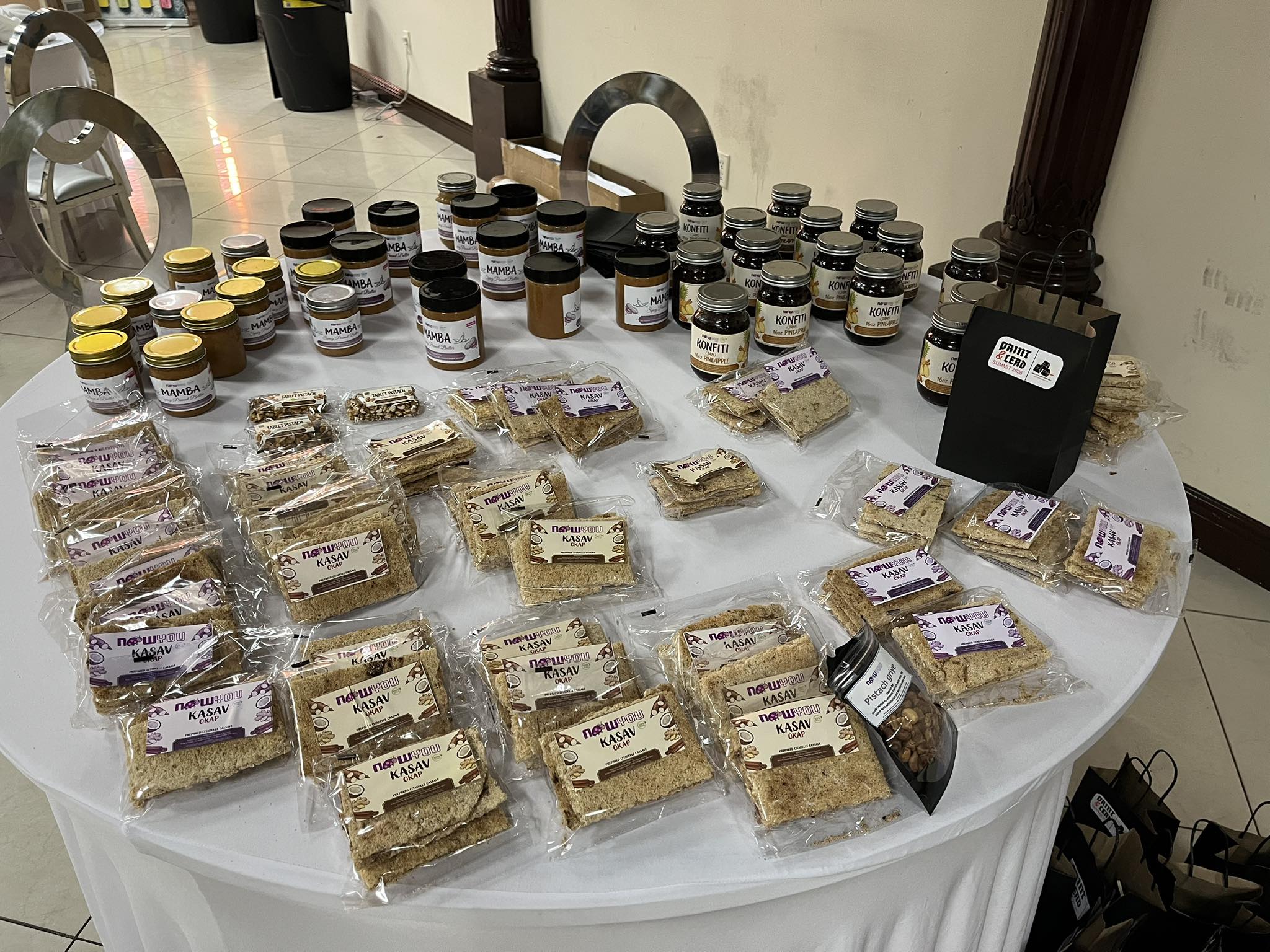 Assorted NowYou Shop products displayed on a table